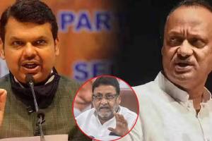 Fadnavis Ajit pawar Nawab malik