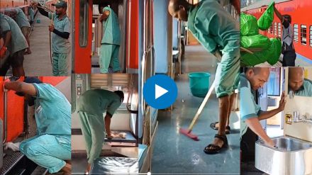 How are railway coaches cleaned