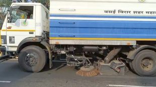 Mechanical cleaning of roads finally started in Vasai Virar Municipal Area