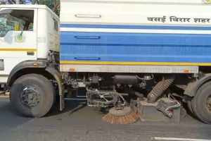 Mechanical cleaning of roads finally started in Vasai Virar Municipal Area