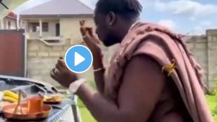 An African priest worshiped a new car with chanting Sanskrit Mantra