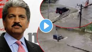 mahindra thar driving through flooded chennai road anand mahindra shared video viral
