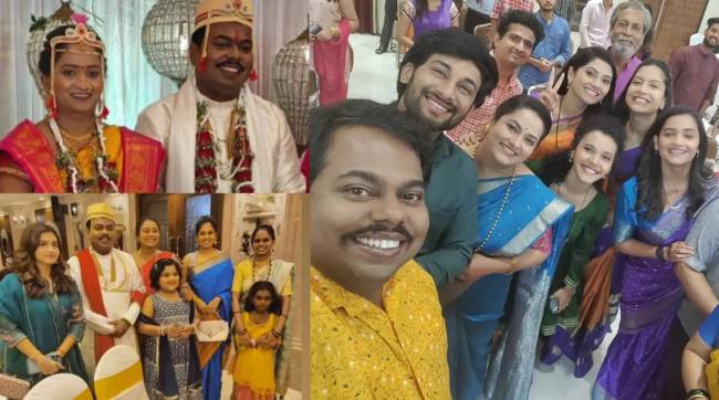 Man Udu Udu Zhala fame Vinamra Bhabal married, Hruta Durgule attend his wedding