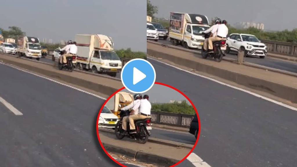 Traffic Police breaking traffic rules in bhiwandi thane road see viral video