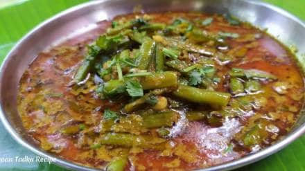 khandeshi recipe Gavarichi Bhaji in marathi dane laun gavarachi bhaji recipe