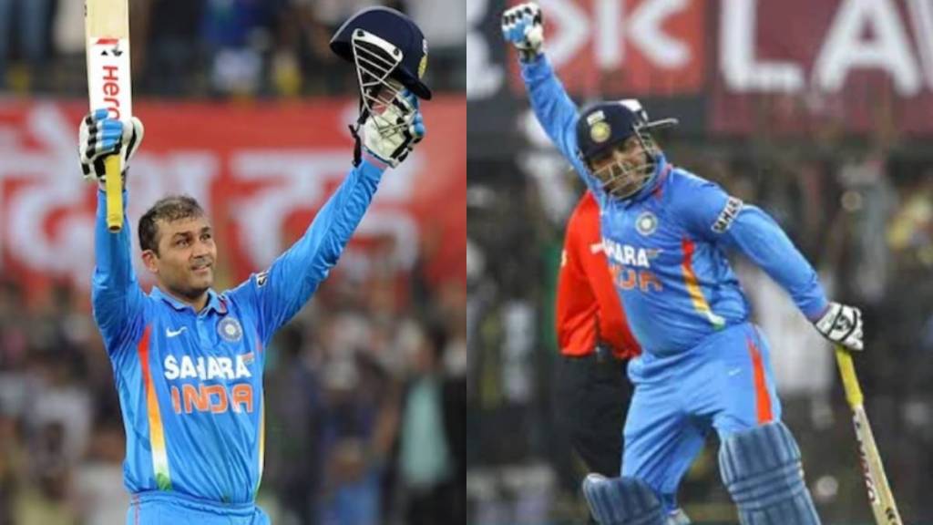 Virender Sehwag became the second player to score an ODI double century