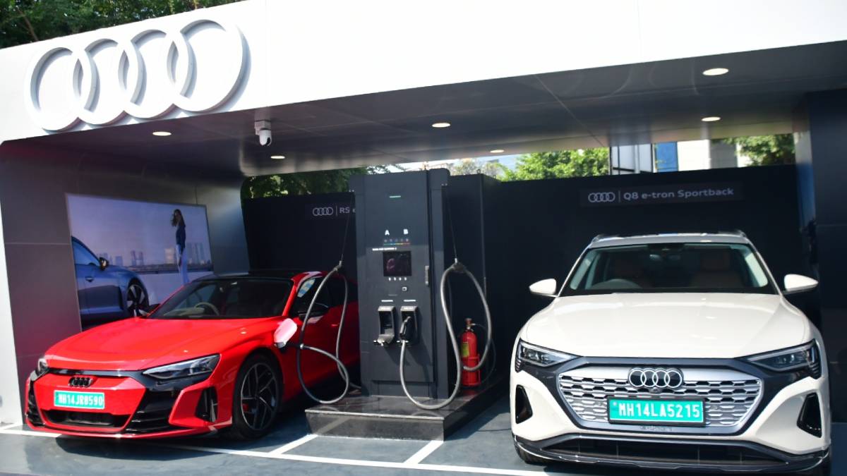 Audi India inaugurates Countrys First Ultra fast Charging station E Tron Hub In Mumbai