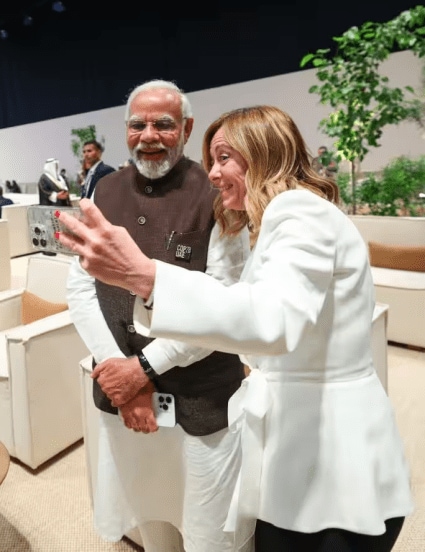 PM Narendra Modi and Meloni