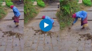 Salute to Old lady who is Cleaning path on sajjangad Even though she is all watch the video once