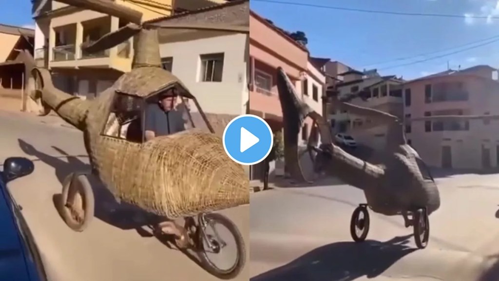 Man Made his own Helicopter
