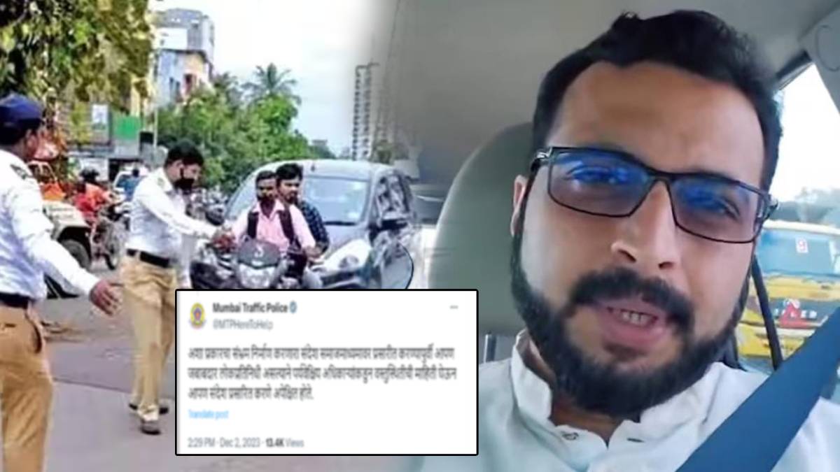 mumbai traffic police replied to dr amol kolhe traffic recovery target