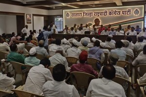 mahavikas aghadi meeting satara lok sabha election, satara mahavikas aghadi news in marath