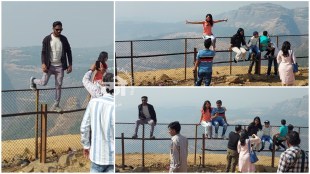 lonavala youth risking their lives news in marathi, lonavala tourists photo shoot news in marathi,