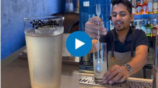 cocktail garnished with black ants viral video