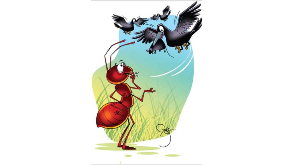 story for kids mouse papad crow and ant