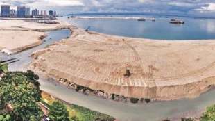 method of reclaiming land from the sea