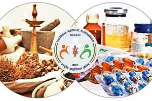 row over National Medical Commission logo