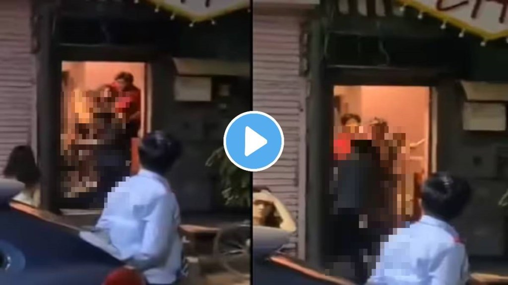 brutal fight among friend among friends inside cafe over paying bills slapping video viral