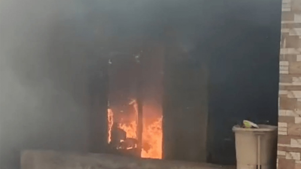 materials destroyed fire broke out house Torna Nagar CIDCO nashik