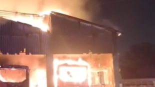 Two buses burnt down in KDMT workshop