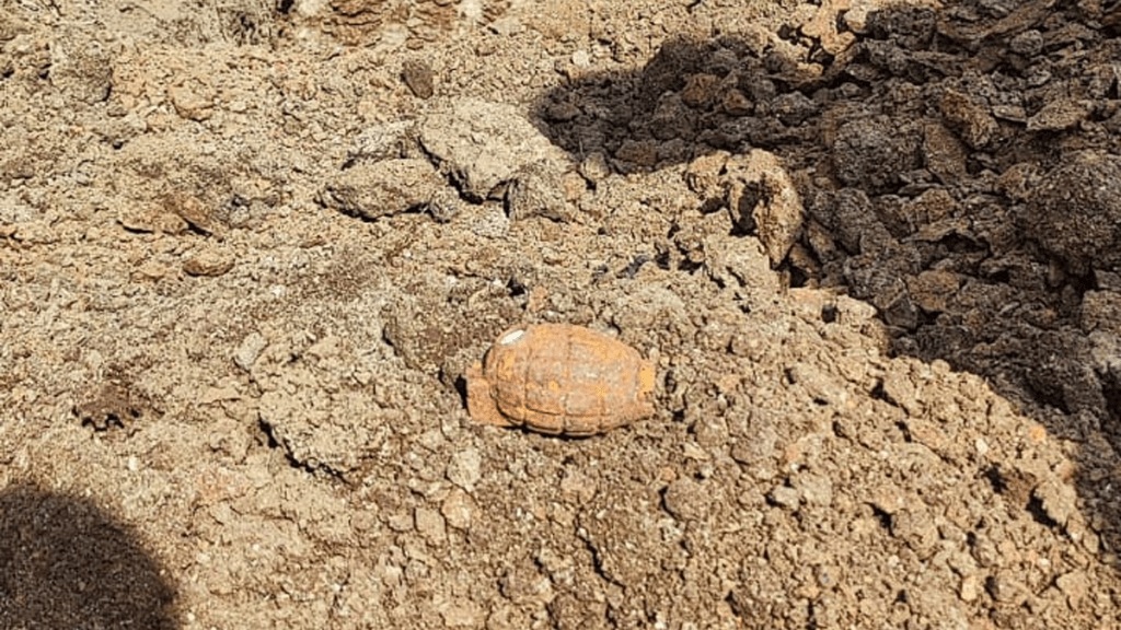 old hand grenades found excavations Baner area work of metro line underway pune