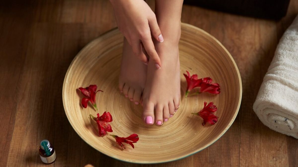 homemade DIY pedicure hack