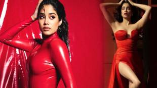 janhvikapoor-red-dress