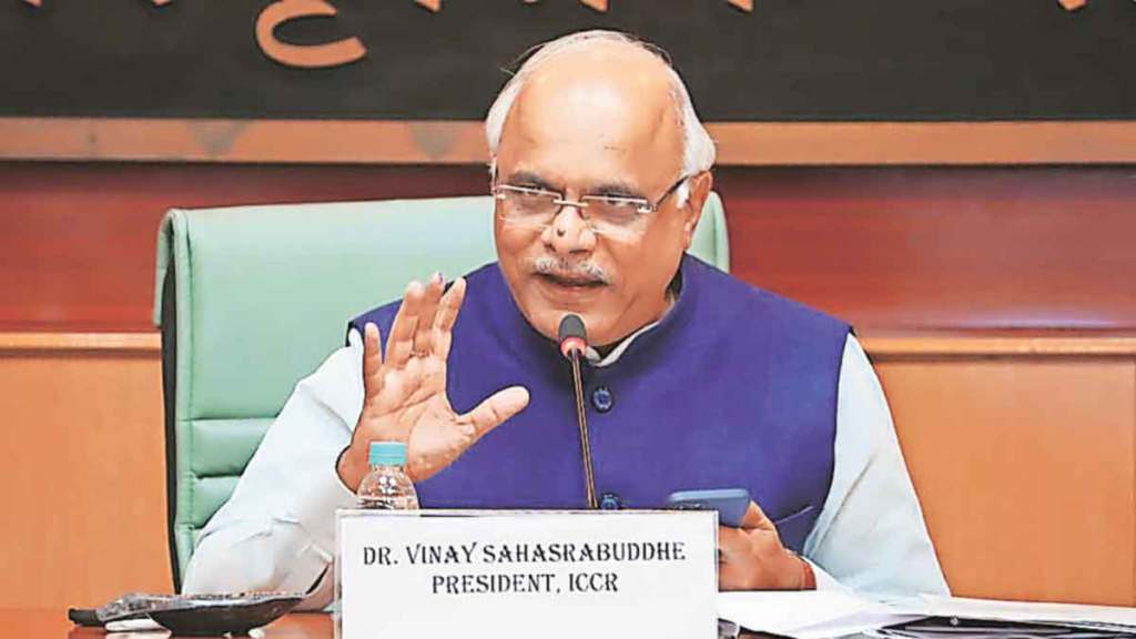 president of iccr organization vinay sahasrabuddhe