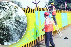 main water aqueduct burst Seepz Gate Andheri metro project low pressure water supply Bandra-Jogeshwari area mumbai