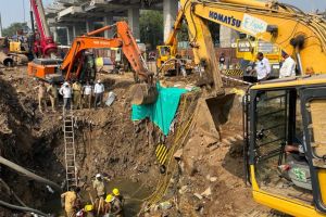 repair work of the water channel in Andheri is still going on
