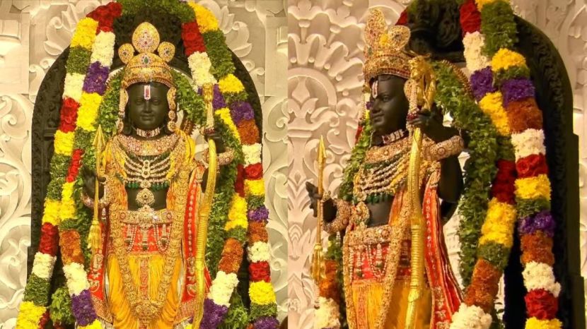 Ram Lalla idol at the Shri Ram Janmaboomi Temple 