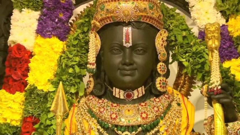 Ram Lalla idol at the Shri Ram Janmaboomi Temple 