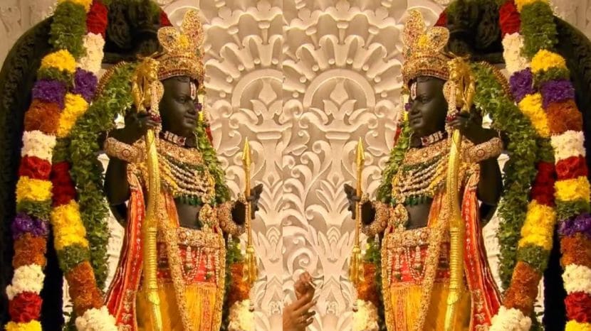 Ram Lalla idol at the Shri Ram Janmaboomi Temple 