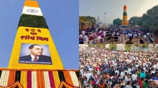 huge crowd of Ambedkar followers to salute the Bhima Koregaon Vijaystambha