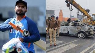Rishabh Pant reacting to the car accident