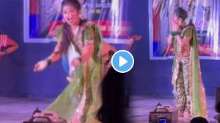 Gautami Patil Stopped Lavani Dancing Video Gets Stunned By Little Girl Dance On Stage Hugs Her in Shock