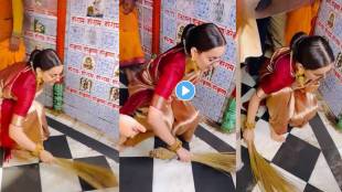 bollywood actress kangana ranaut reached ayodhya and sweeping the hanuman temple video viral
