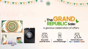 Samsung Republic Day sale offers up to 57 percent discounts on Galaxy phones TVs Home Appliances