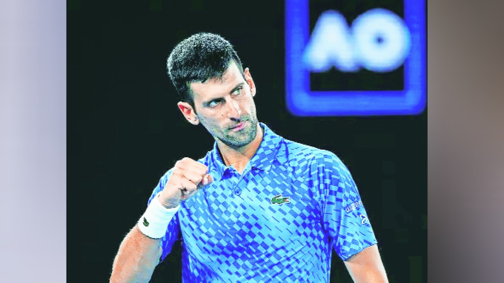 Australian Open Tennis Tournament Novak Djokovic had to fight for four sets to win