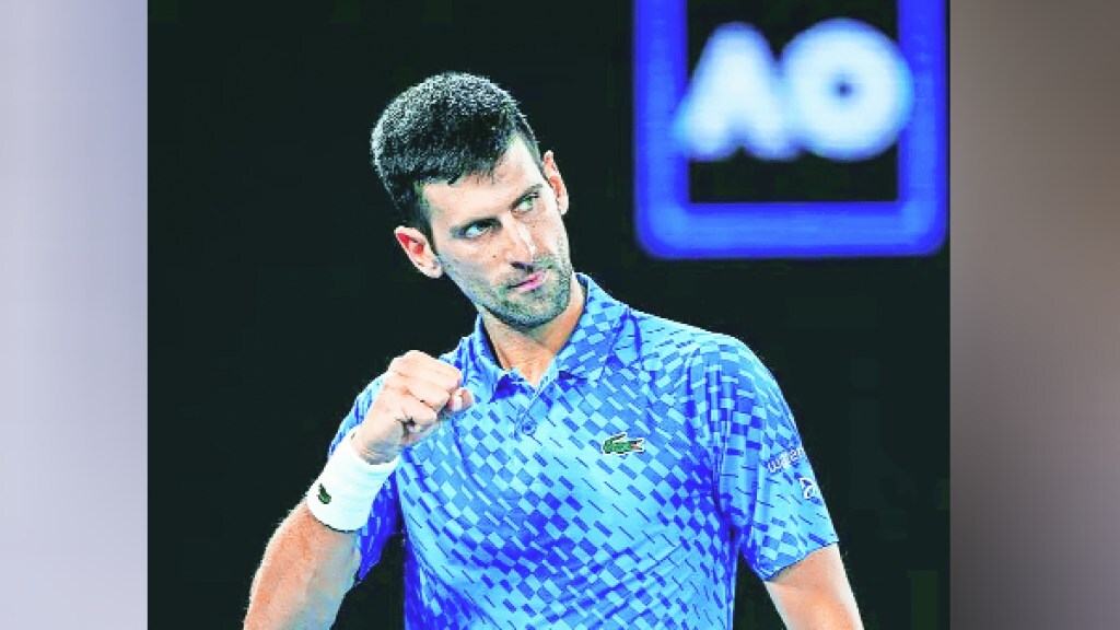 Australian Open Tennis Tournament Novak Djokovic had to fight for four sets to win