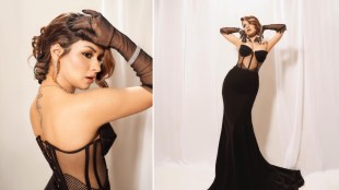 Aveneet kaur filmfare award 2024, black corset gown, trending outfit photo viral photo gallery bollywood news