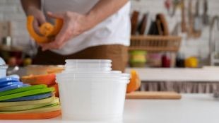 clean the sticky labels from your plastic and glass containers