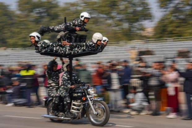  75th Republic Day parade rehearsals begin, all-women Delhi Police contingent to participate for first time (Image: PTI)