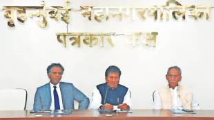 MLA Amin Patel at Guardian Minister Deepak Kesarkar press conference