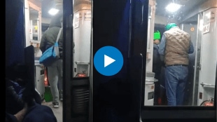 bonfire in moving train viral video