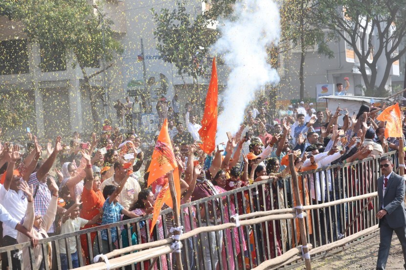 काळाराम मंदिर आणि रामकुंड येथे पूजा झाल्यानंतर मोदींचं नाशिककरांनी जंगी स्वागत केलं. (फोटो - नरेंद्र मोदी/X)