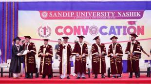 governor ramesh bais at the convocation ceremony of sandip university