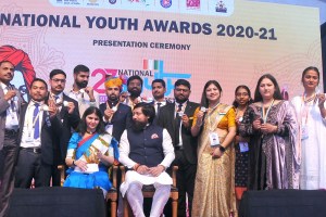 national youth festival maharashtra won three awards Ministry of Youth Affairs And Sports nashik india