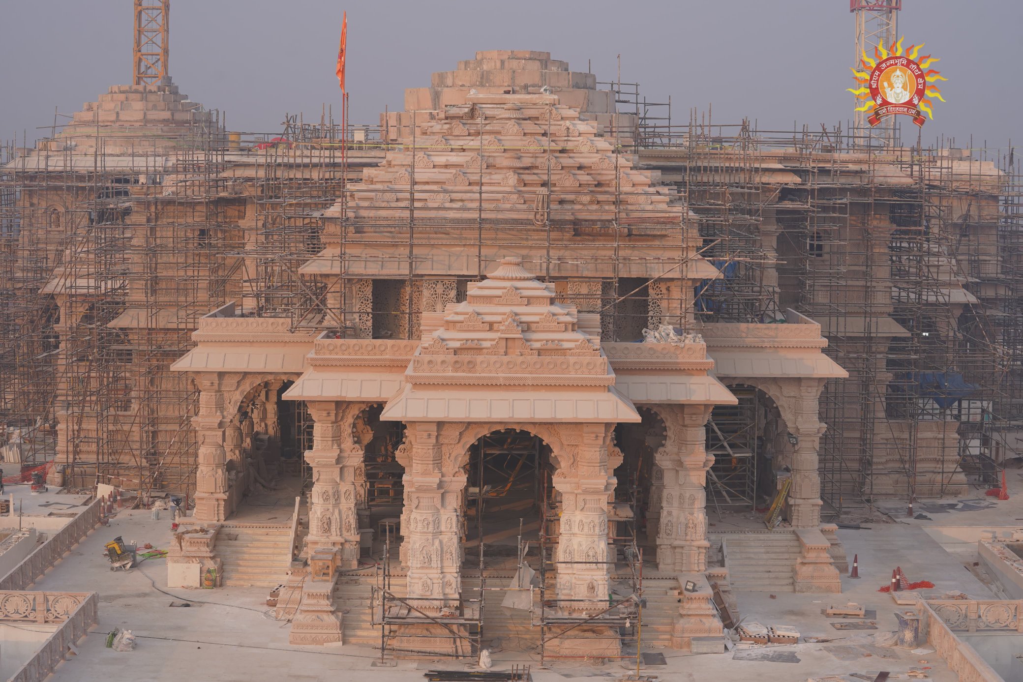 mandir construction view