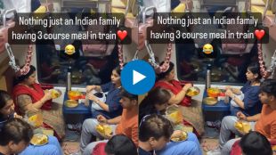 video of family eating 3 course meal on train went viral